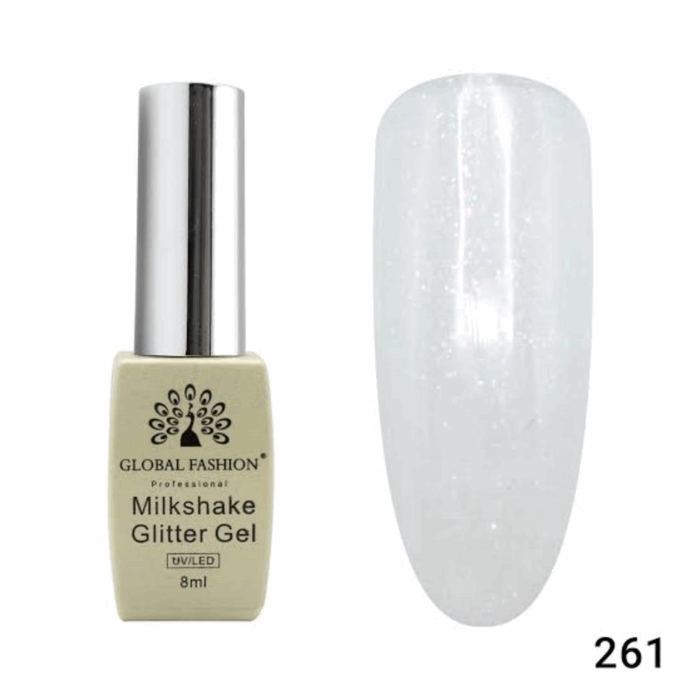 Global Fashion Milkshake glitter gel polish 8 ml Global Fashion Milkshake glitter gel polish 8 ml