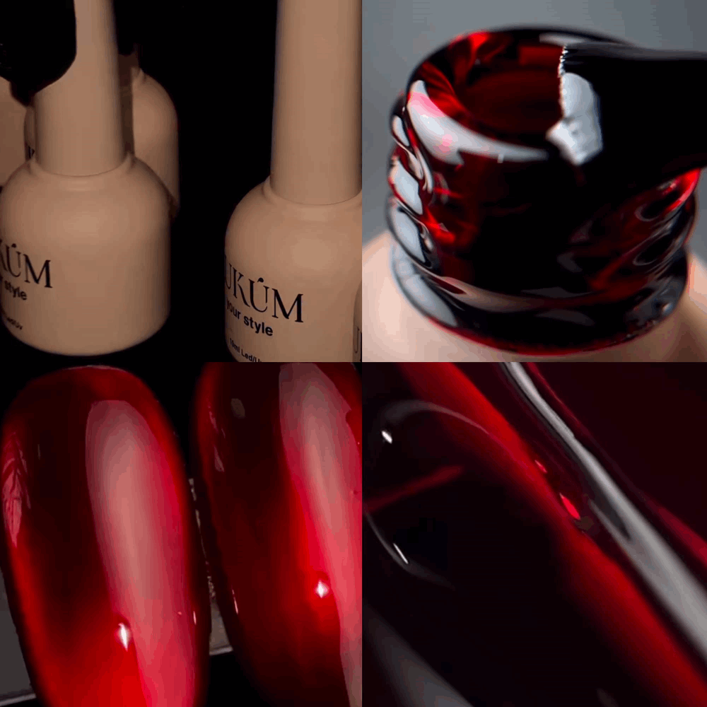 Gel Polish jelly LUKUM Vitrum JELLY RED gel polish 10 ml