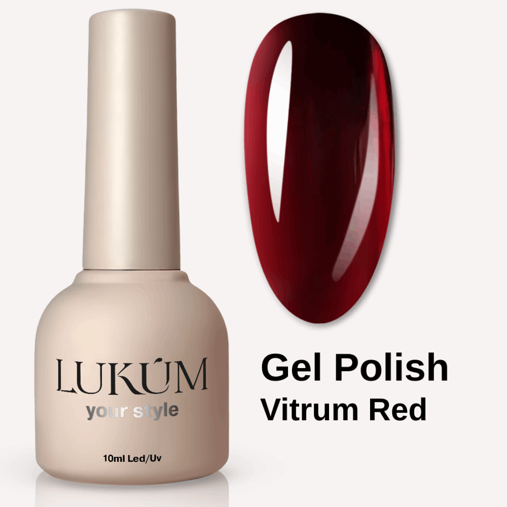 JELLY VITRAGE LUKUM Vitrum JELLY RED gel polish 10 ml