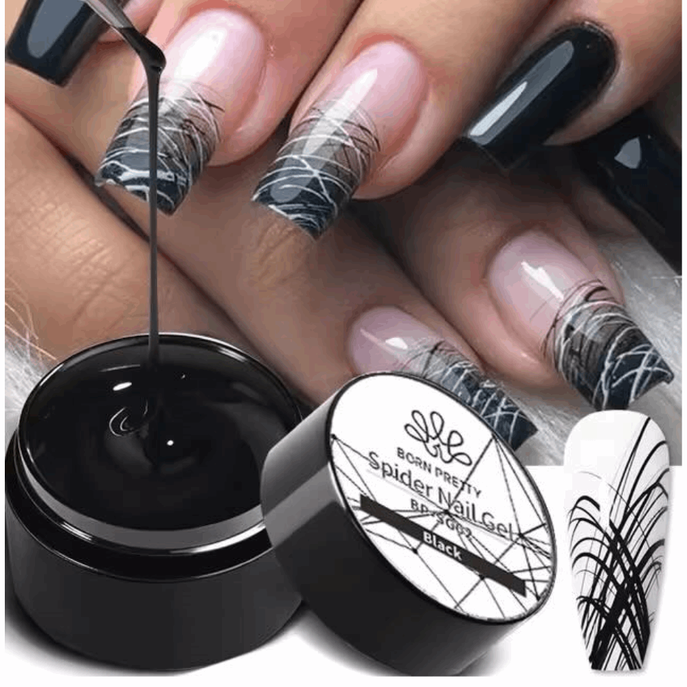 Gel Paint &amp; Paste Born Pretty Spider Gel BLACK 5 ml